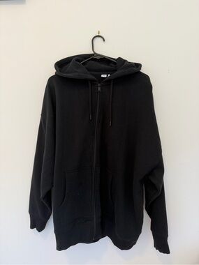 Twik by Simons Black Oversized Fleece Hoodie